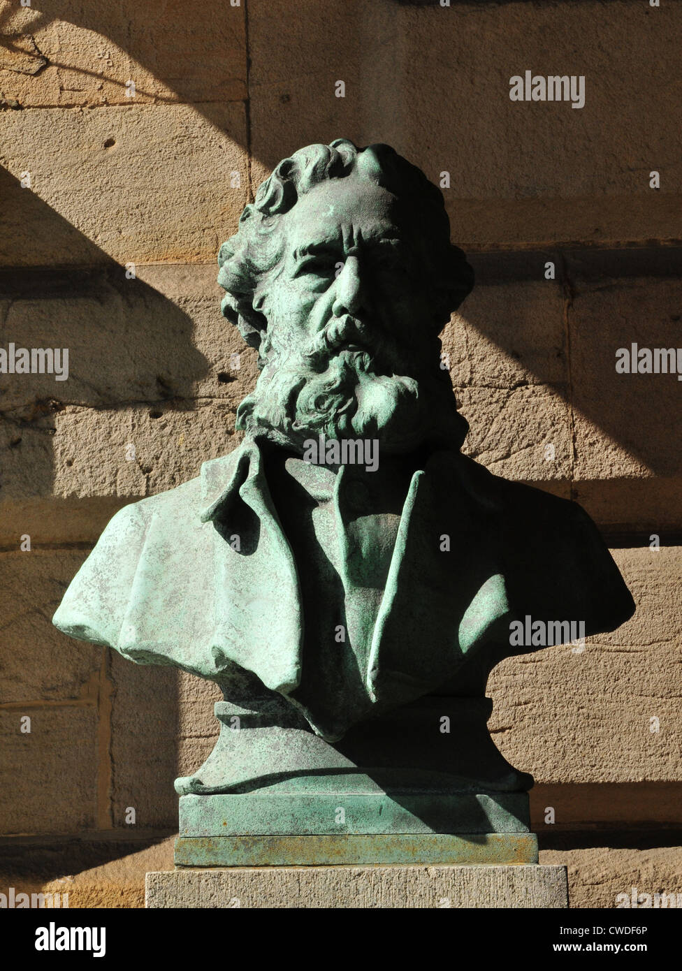 Statue en bronze détail architectural classique Banque D'Images