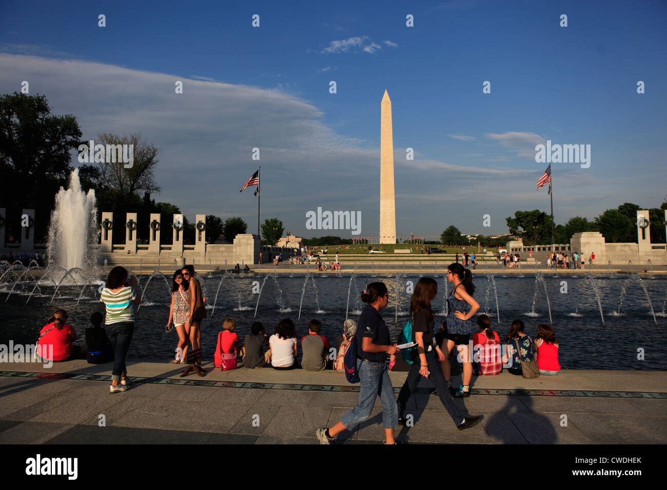 La Seconde Guerre mondiale LA SECONDE GUERRE MONDIALE II memorial Washington D.C. Banque D'Images