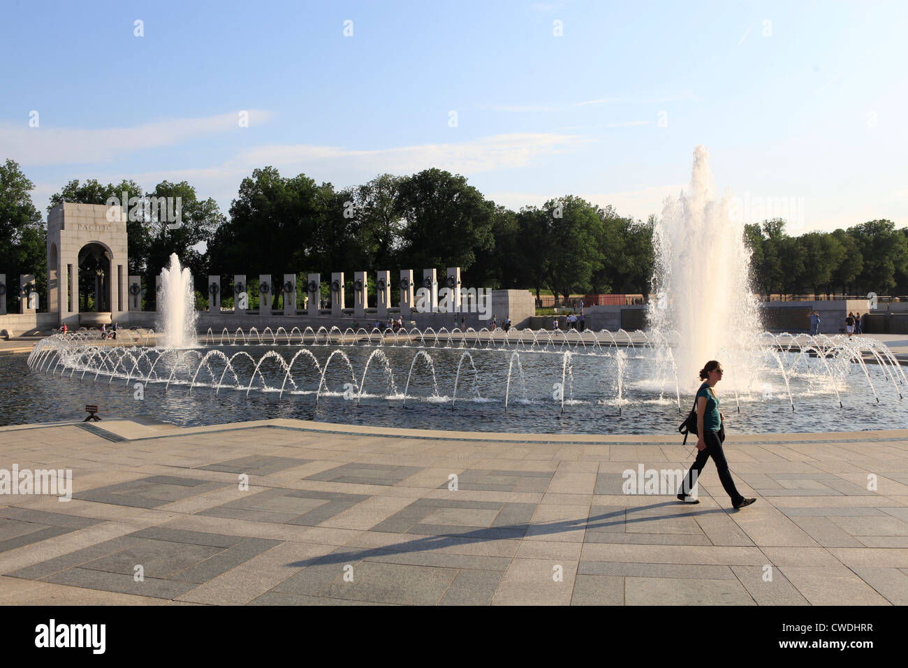 La Seconde Guerre mondiale LA SECONDE GUERRE MONDIALE II memorial Washington D.C. Banque D'Images