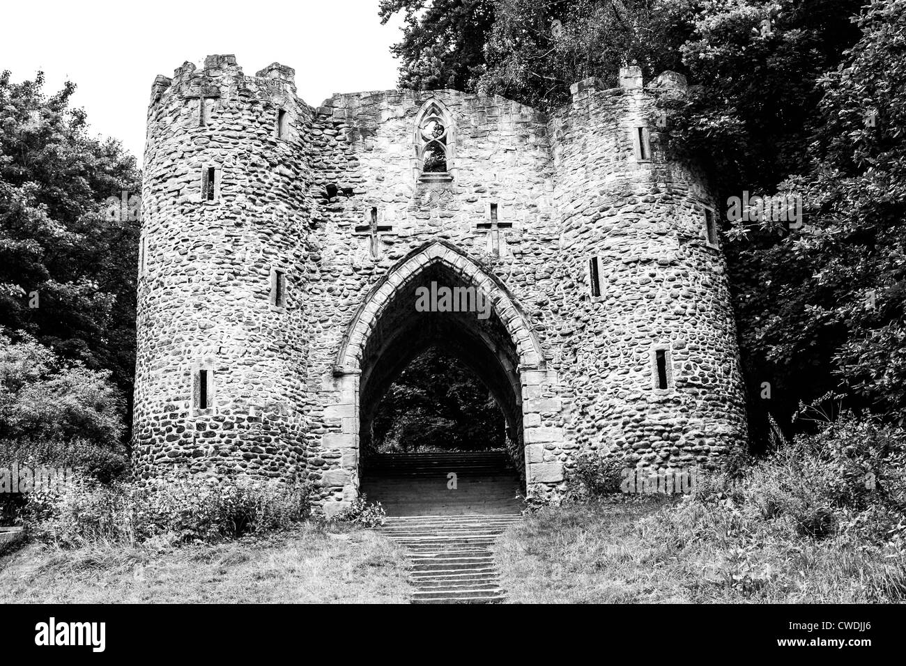 Chemin de Spooky Castle Banque D'Images