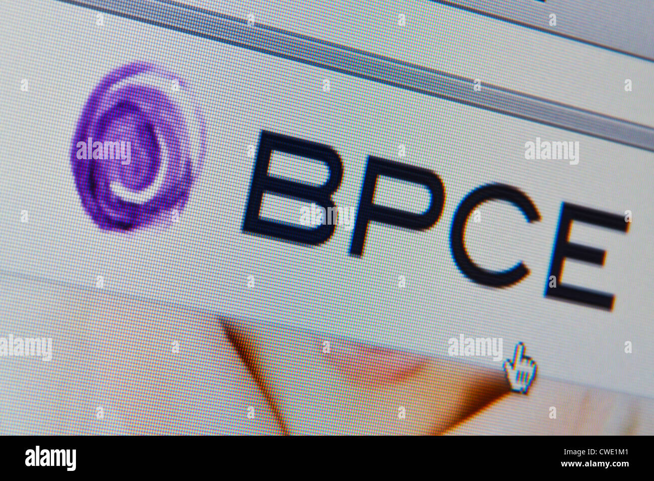De près de l'logo BPCE comme vu sur son site web. (Usage éditorial uniquement : -Print, télévision, e-book et le comité éditorial du site). Banque D'Images
