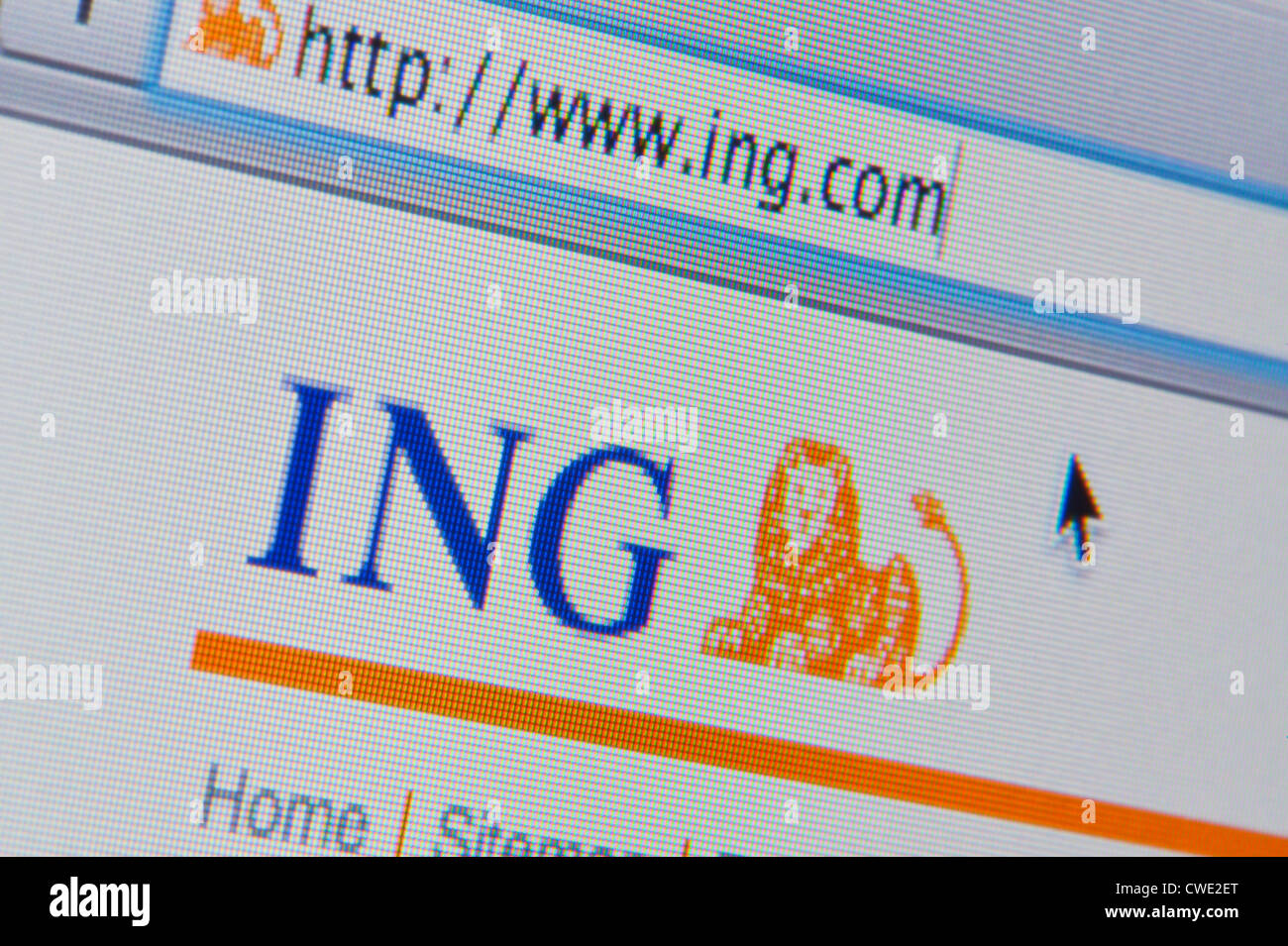 De près de l'logo ING comme vu sur son site web. (Usage éditorial uniquement : -Print, télévision, e-book et le comité éditorial du site). Banque D'Images