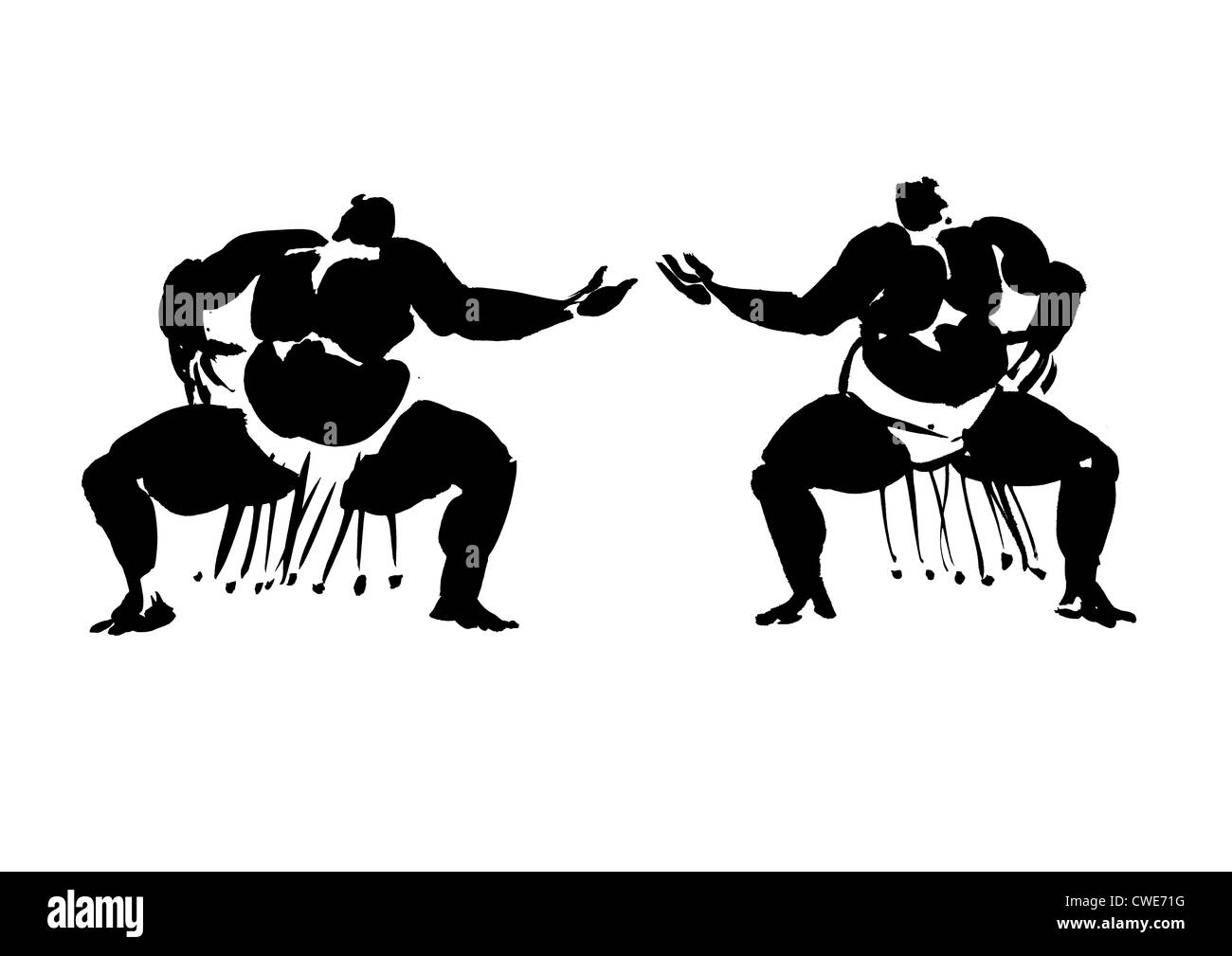 Combattants de sumo Banque D'Images