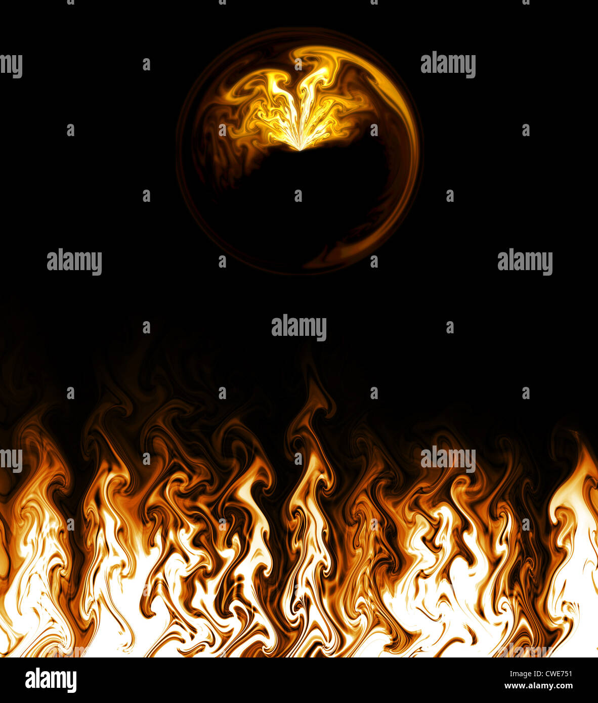 Fire Flames, numérique généré Banque D'Images