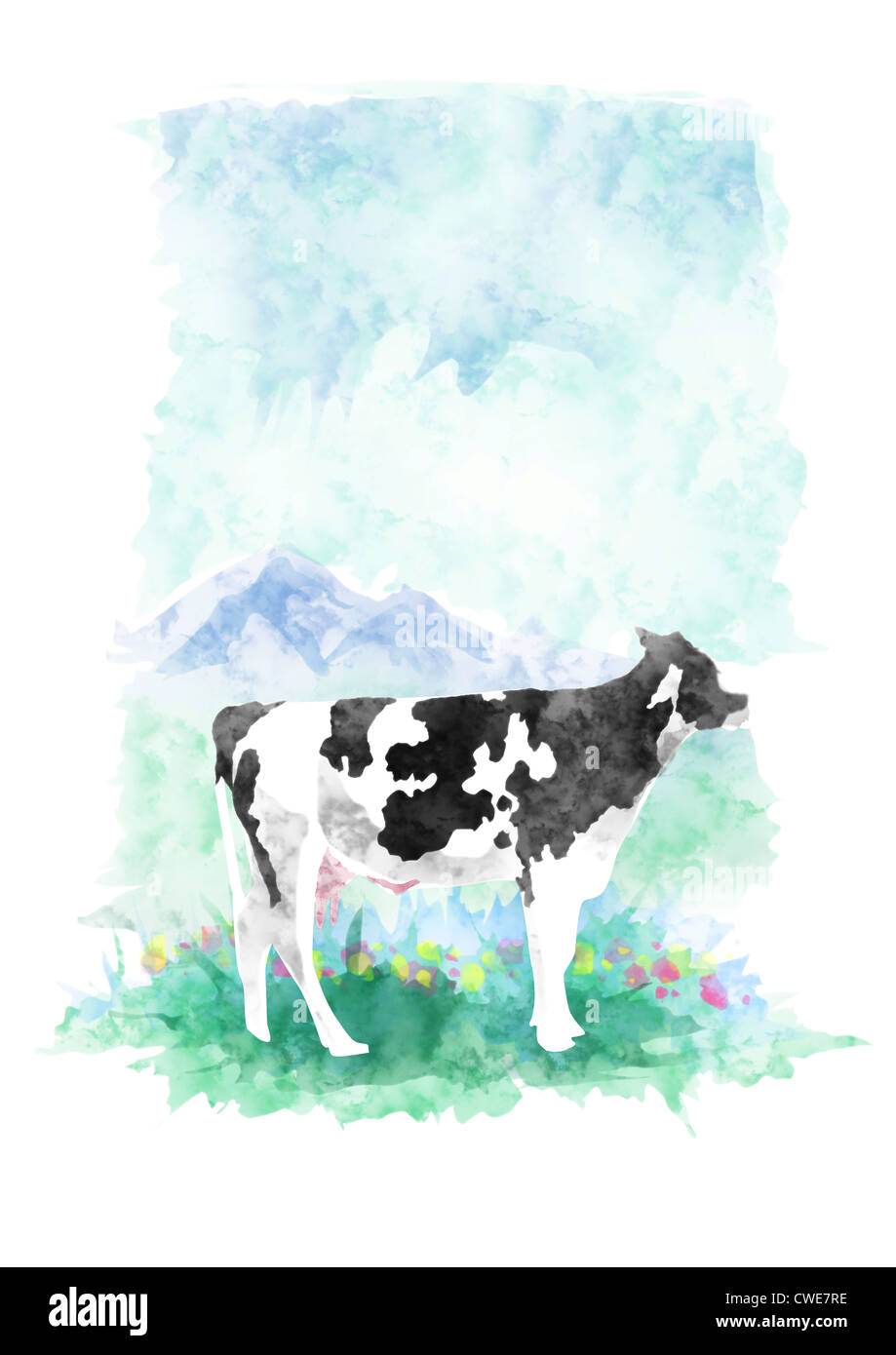 Profil de vache Banque D'Images