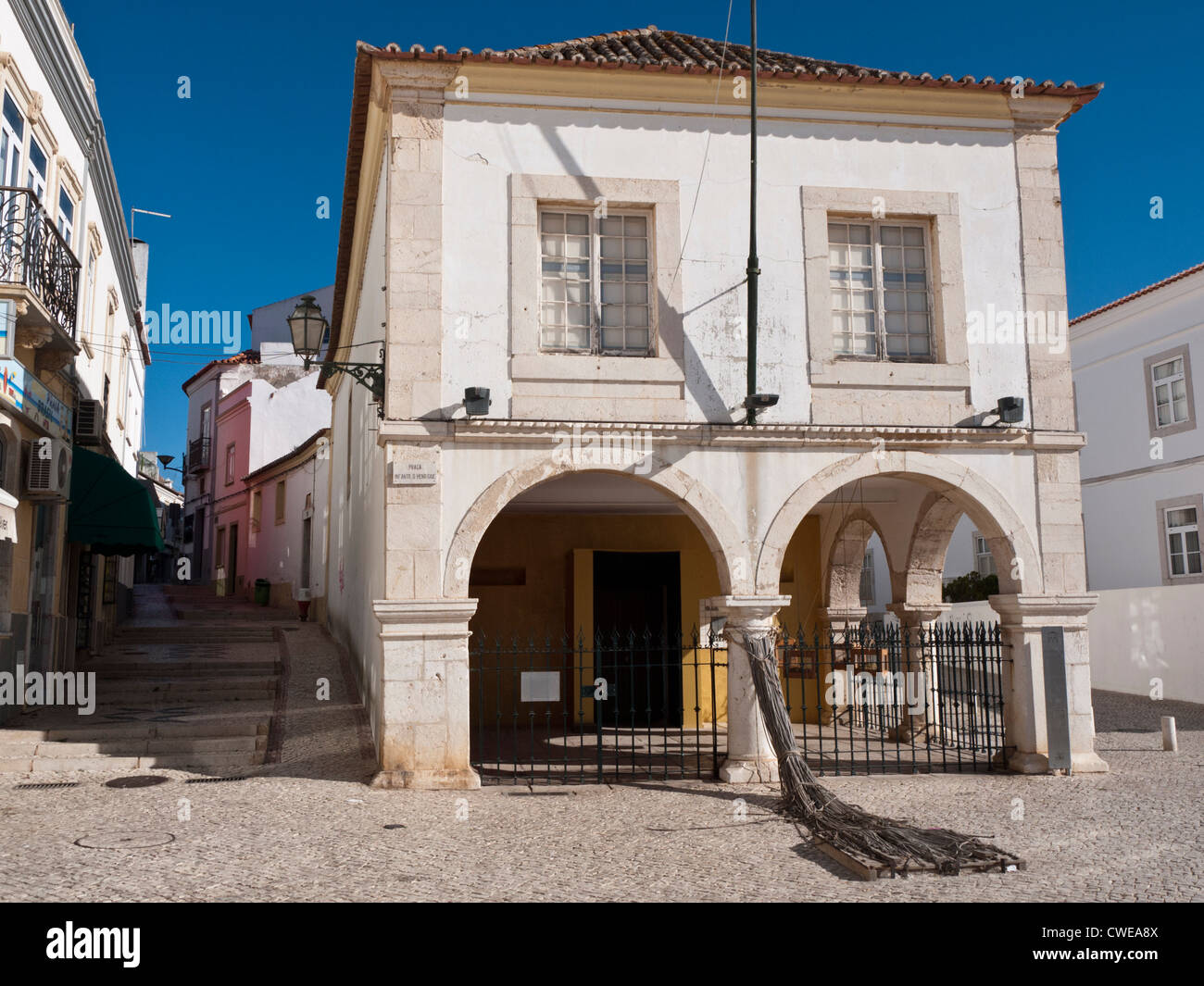 Le marché aux esclaves à Lagos, Portugal datant de 1444 et aujourd'hui convertie en musée et galerie d'art. Banque D'Images