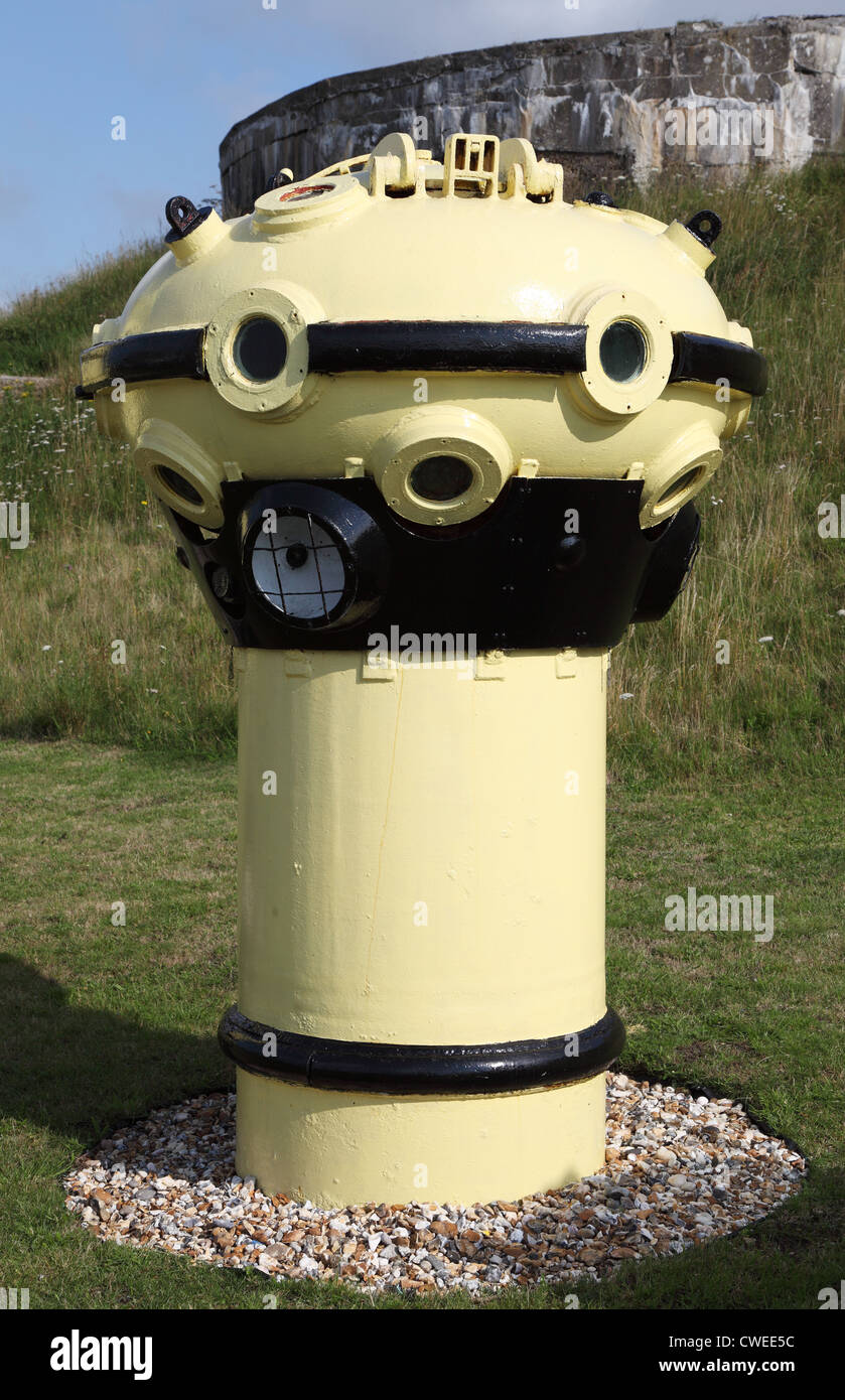 La plongée d'observation d'une sonnerie au Musée de la plongée, Stokes Bay, Hampshire, Angleterre Banque D'Images