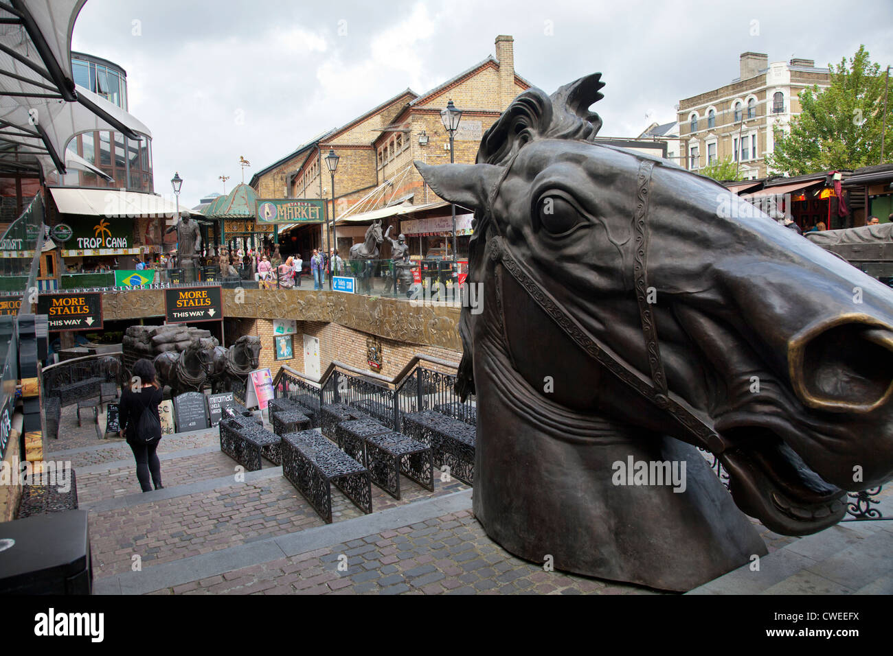 Marché d'équitation dans Camden Lock Village - London UK Banque D'Images