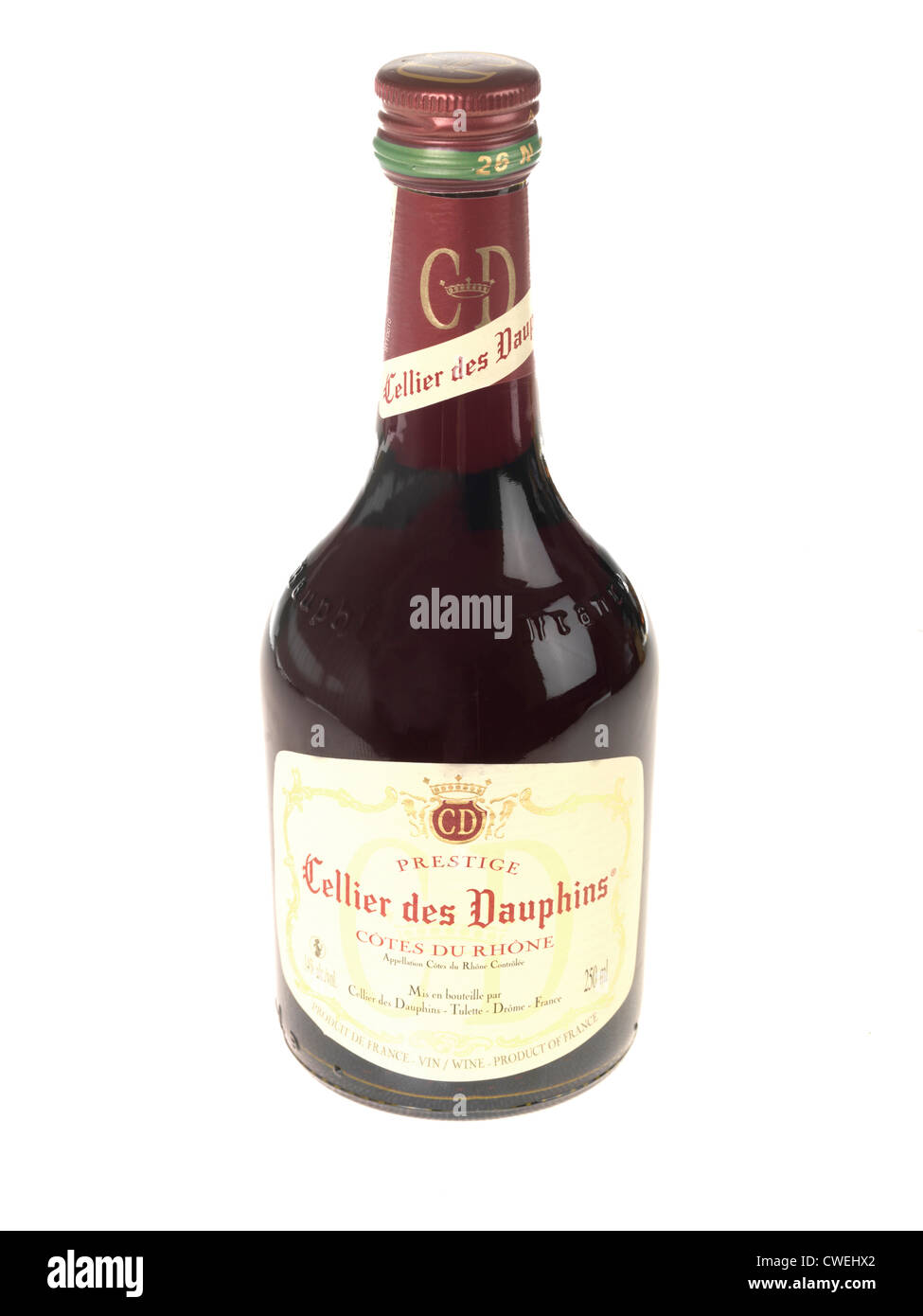 Vin rouge Cellier des Dauphins Banque D'Images