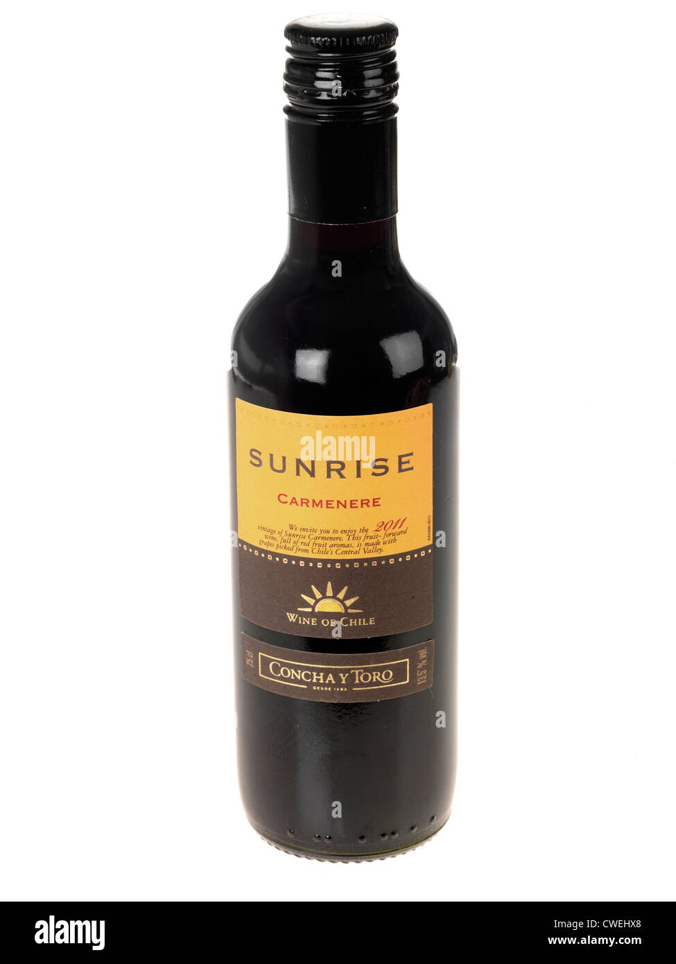 Vin rouge Carmenere Sunrise Banque D'Images