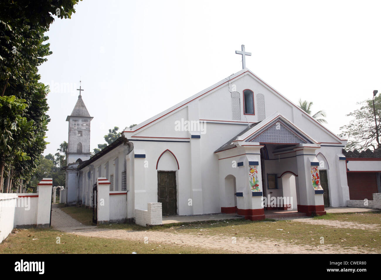 Église catholique de Basanti, Bengale occidental, Inde Banque D'Images