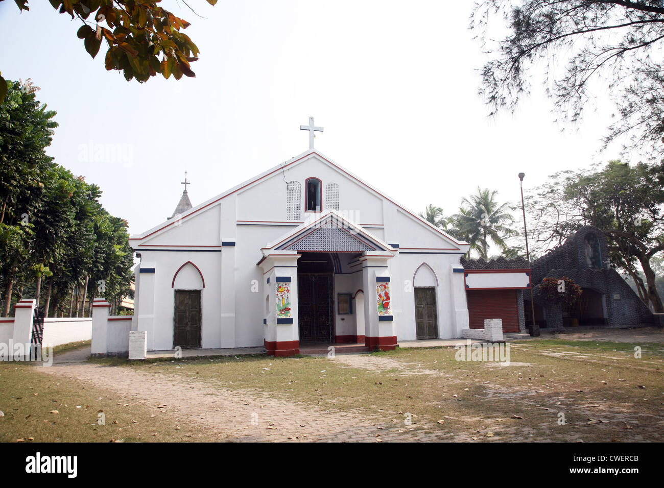 Église catholique de Basanti, Bengale occidental, Inde Banque D'Images