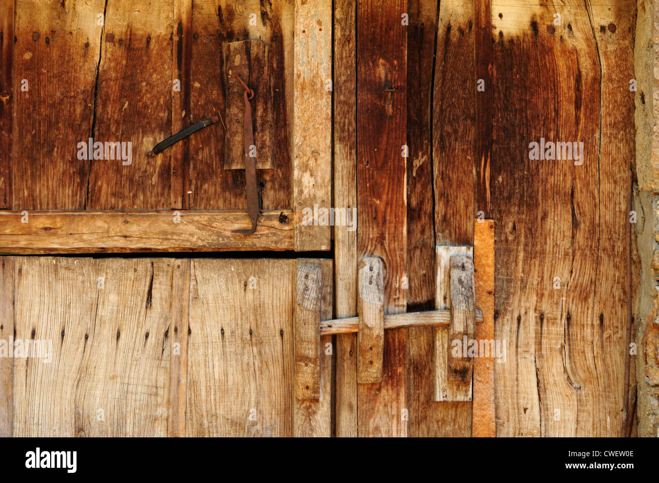 Étable traditionnelle dans Romeor porte. Folgoso do Courel, Lugo, Galice, Espagne Banque D'Images