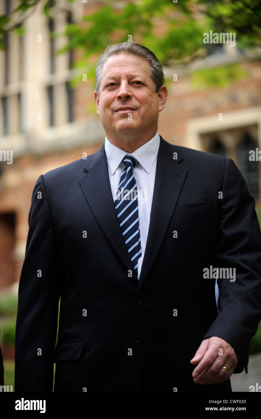 L'ancien Vice-président américain Al Gore et le changement climatique, Al Gore, militant à la fois Forum mondial sur l'environnement et de l'entreprise Banque D'Images