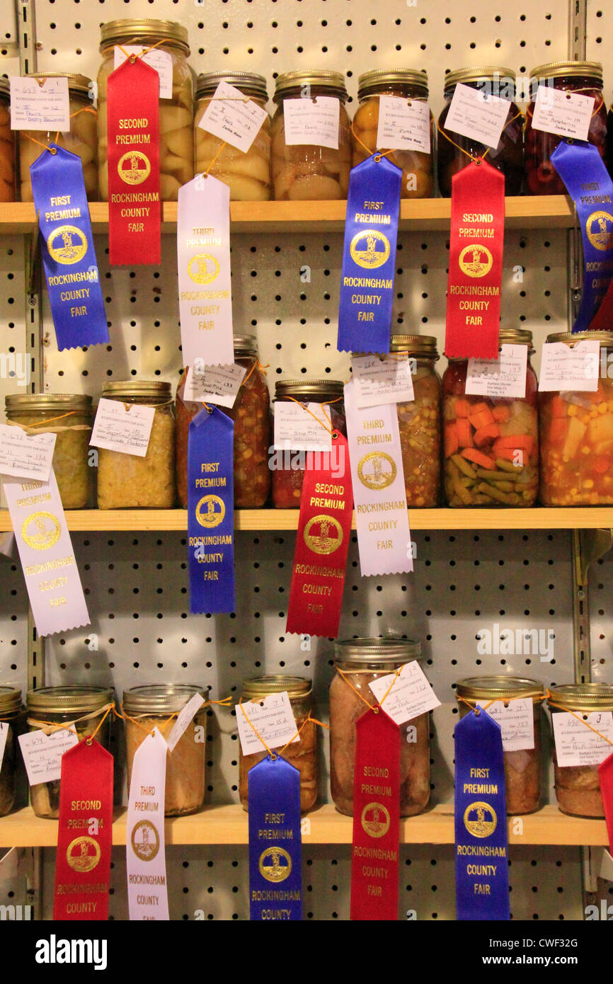 La concurrence des aliments en conserve, comté de Rockingham juste, Harrisonburg, vallée de Shenandoah, en Virginie, USA Banque D'Images