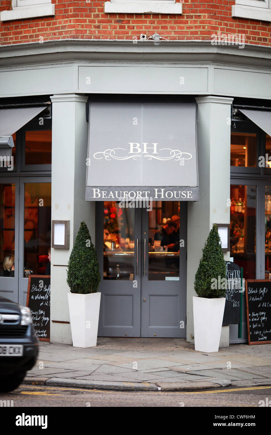 Beaufort House, les membres club/restaurant, Chelsea, Londres Banque D'Images