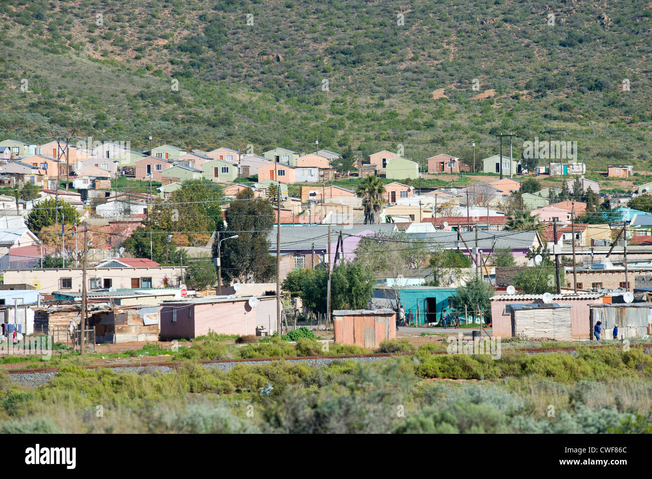 Programme de logement à faible revenu, les nouvelles versions de remplacement d'un règlement informel, Worcester, Western Cape, Afrique du Sud Banque D'Images