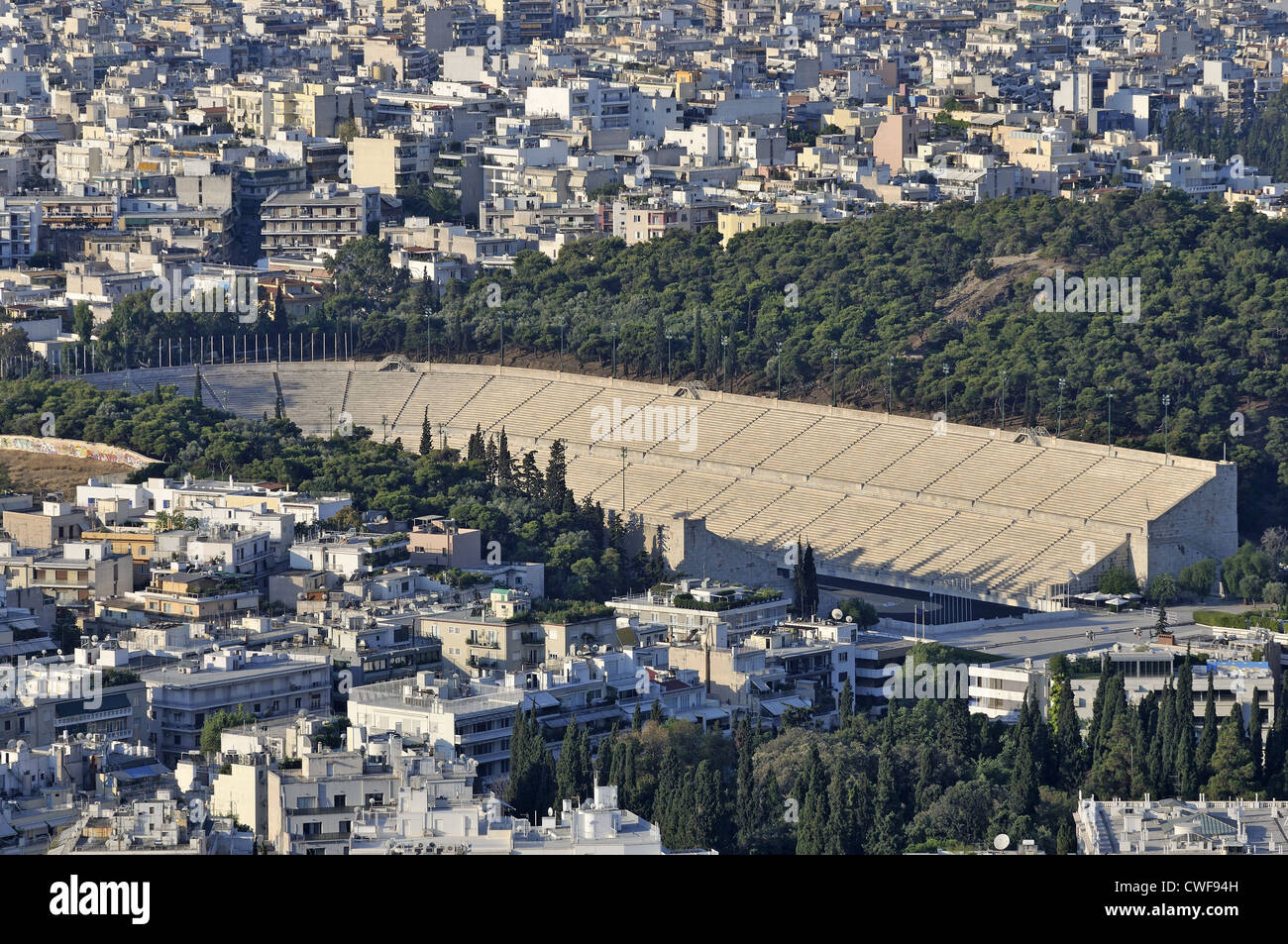 Athènes et stade Panathenean Banque D'Images