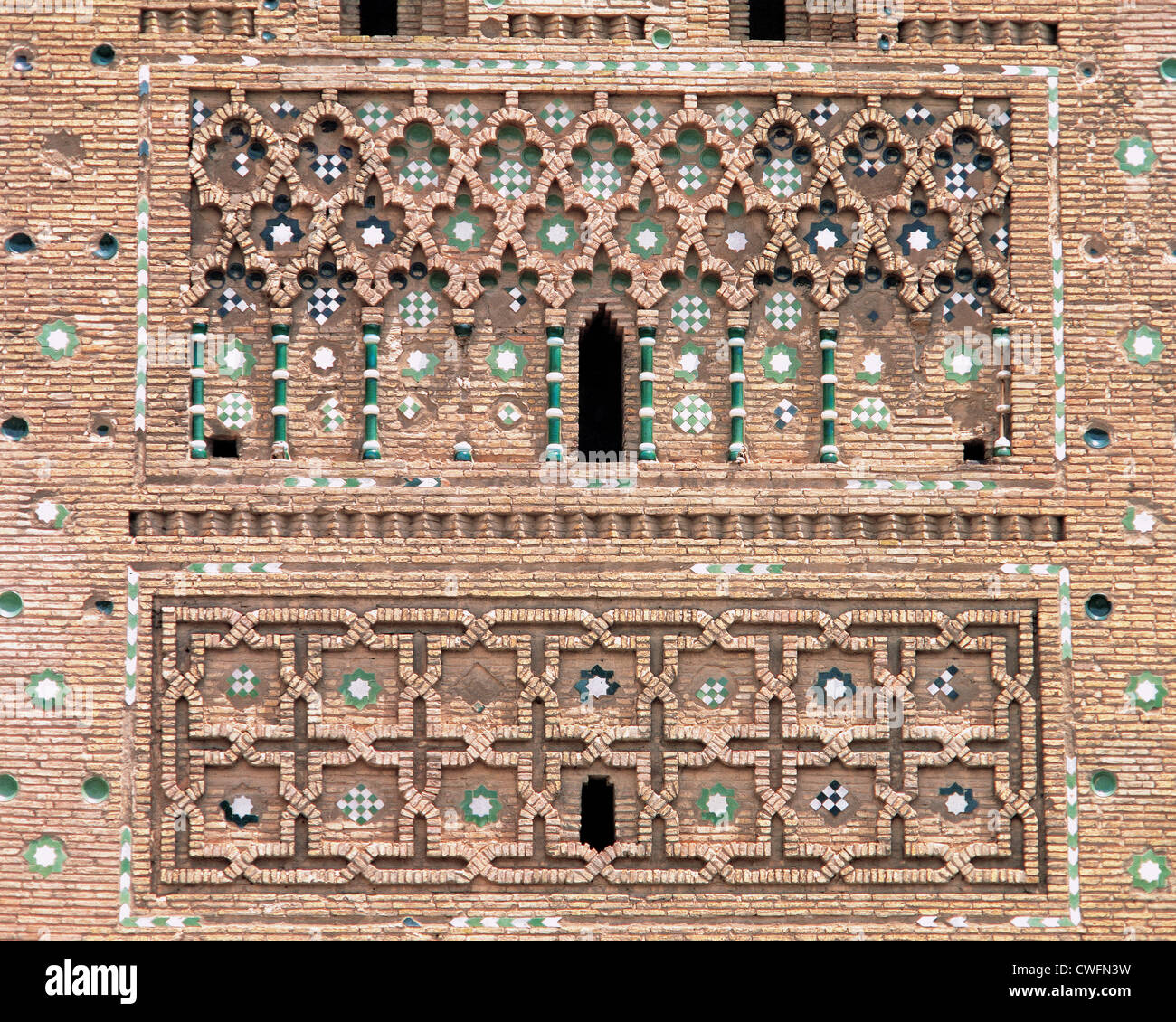 L'Espagne. Teruel. Tour de l'église de Saint Martin. Mudejar. 14e siècle. Banque D'Images