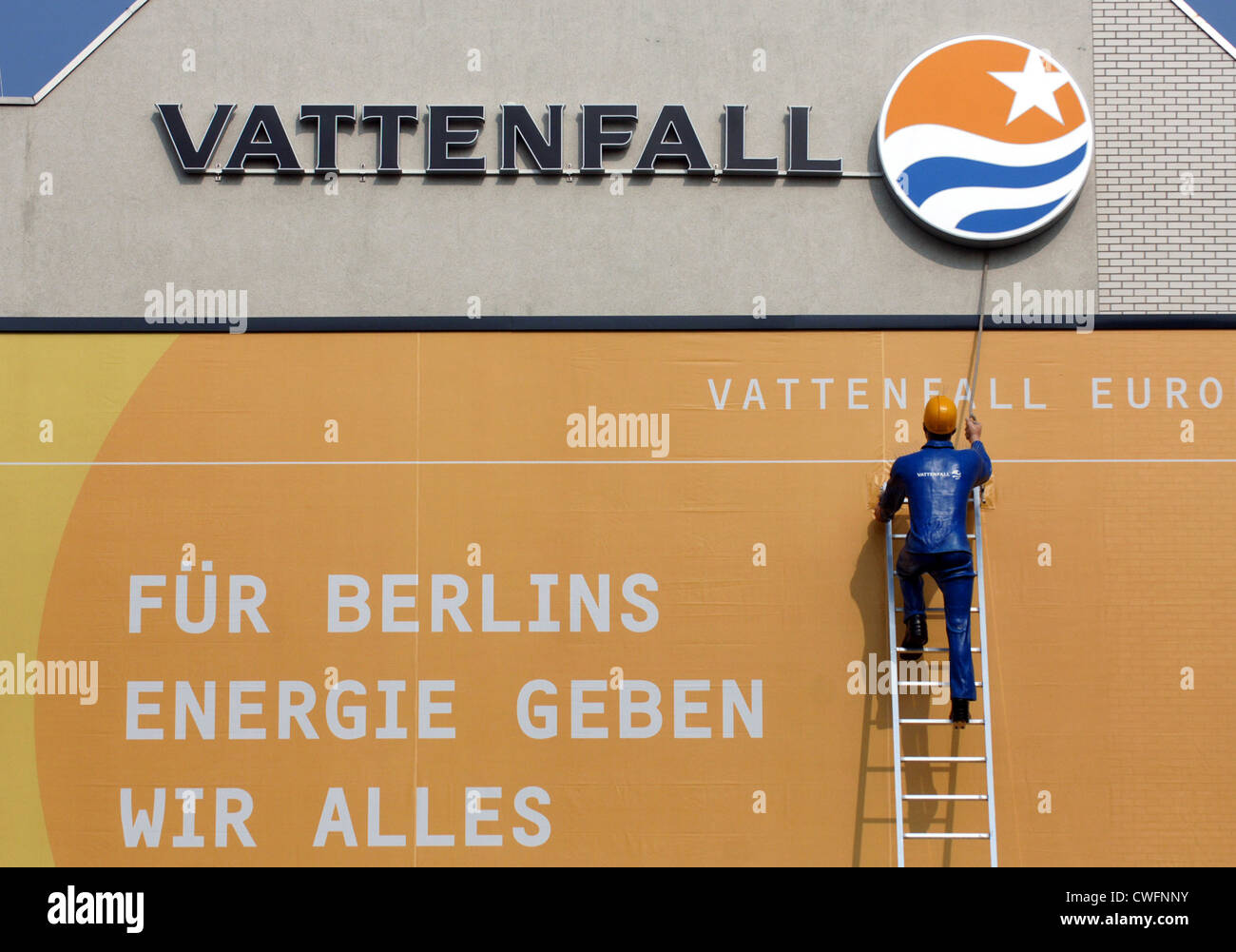 Berlin, Vattenfall pour la publicité Banque D'Images