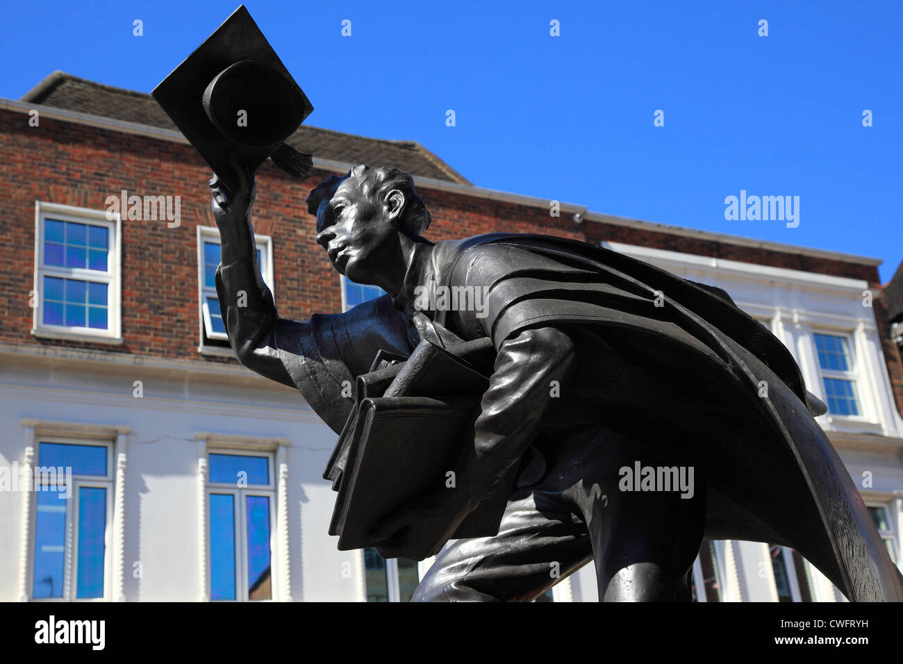 Statue de diplôme à Guildford High Street, Angleterre Banque D'Images