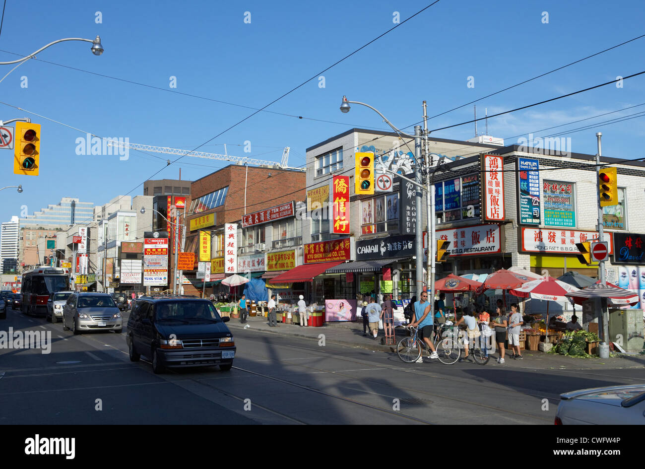 Toronto - dans le quartier chinois à Dundas Street Banque D'Images