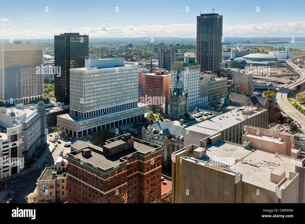 Toits de Buffalo, New York Banque D'Images