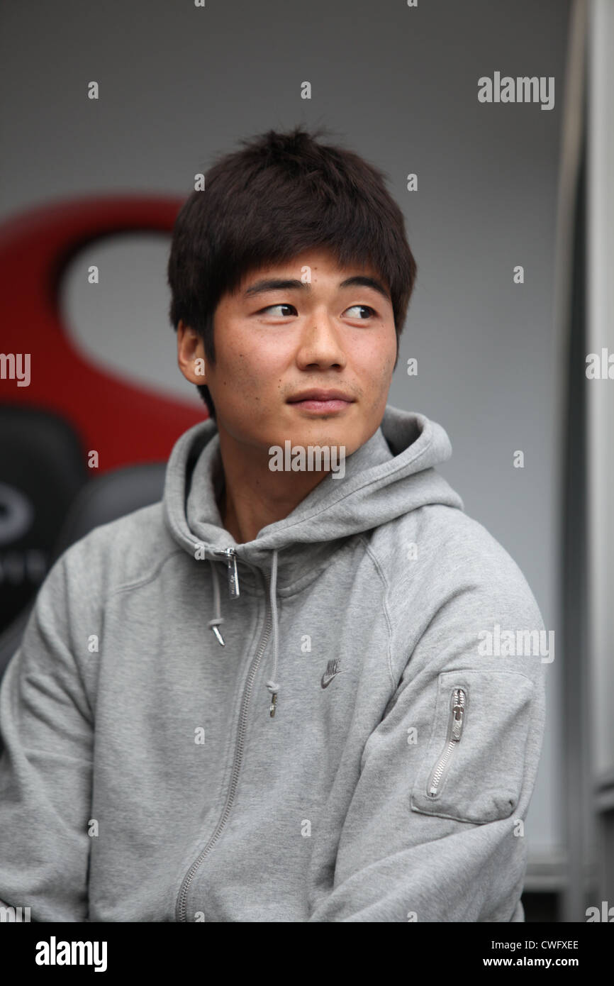 Ki Sung-Yueng est dévoilé comme nouvelle signature pour Swansea City au Liberty Stadium, août 2012. Banque D'Images