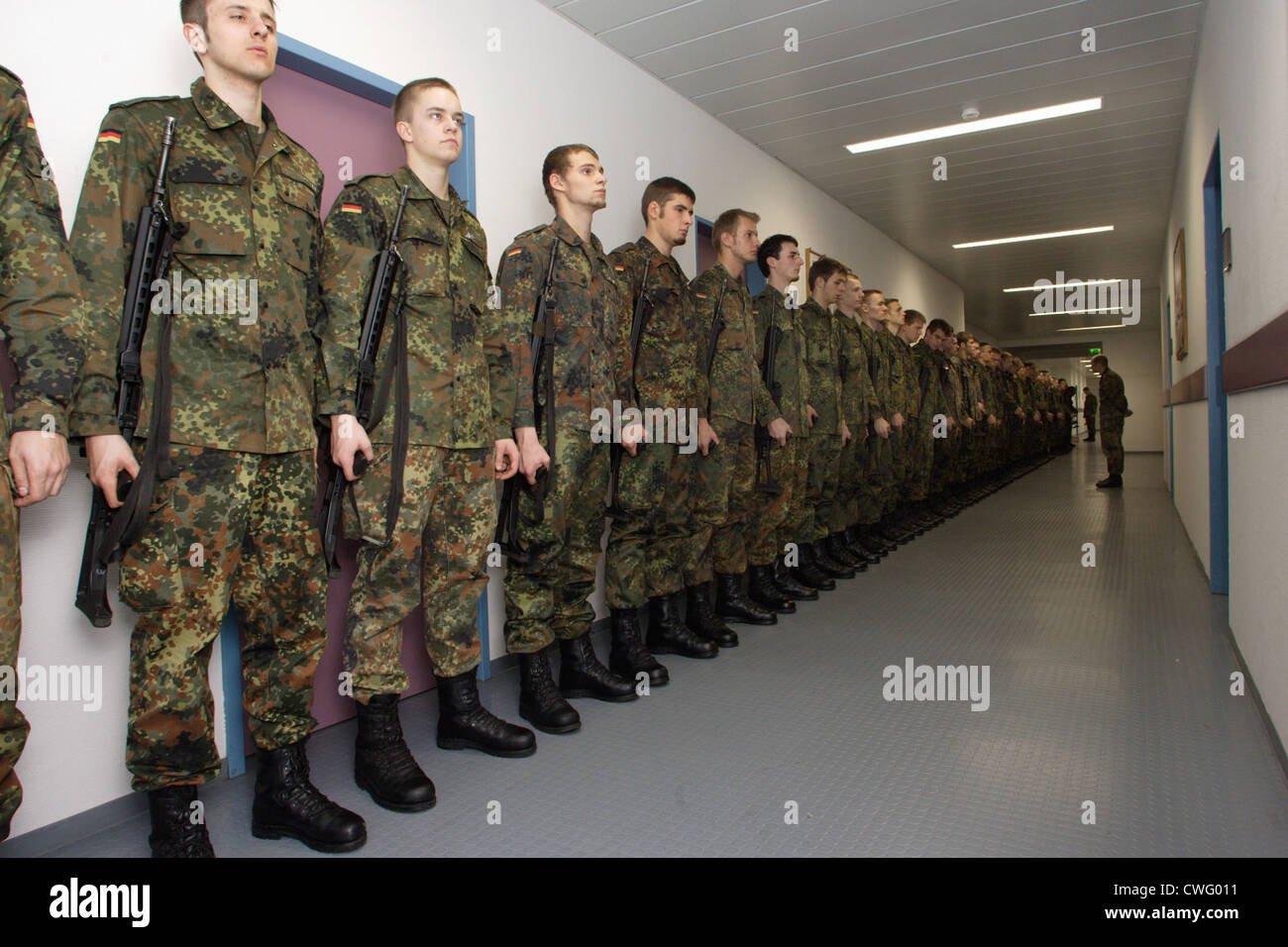 La formation de base à l'armée Banque D'Images