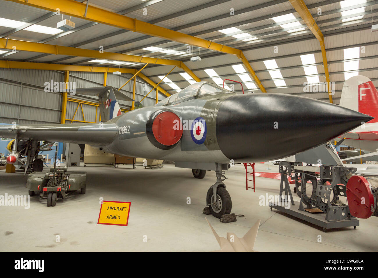 Musée de l'air de Newark, Nottinghamshire, Angleterre. Gloster Javelin FAW.8 XH992 Banque D'Images