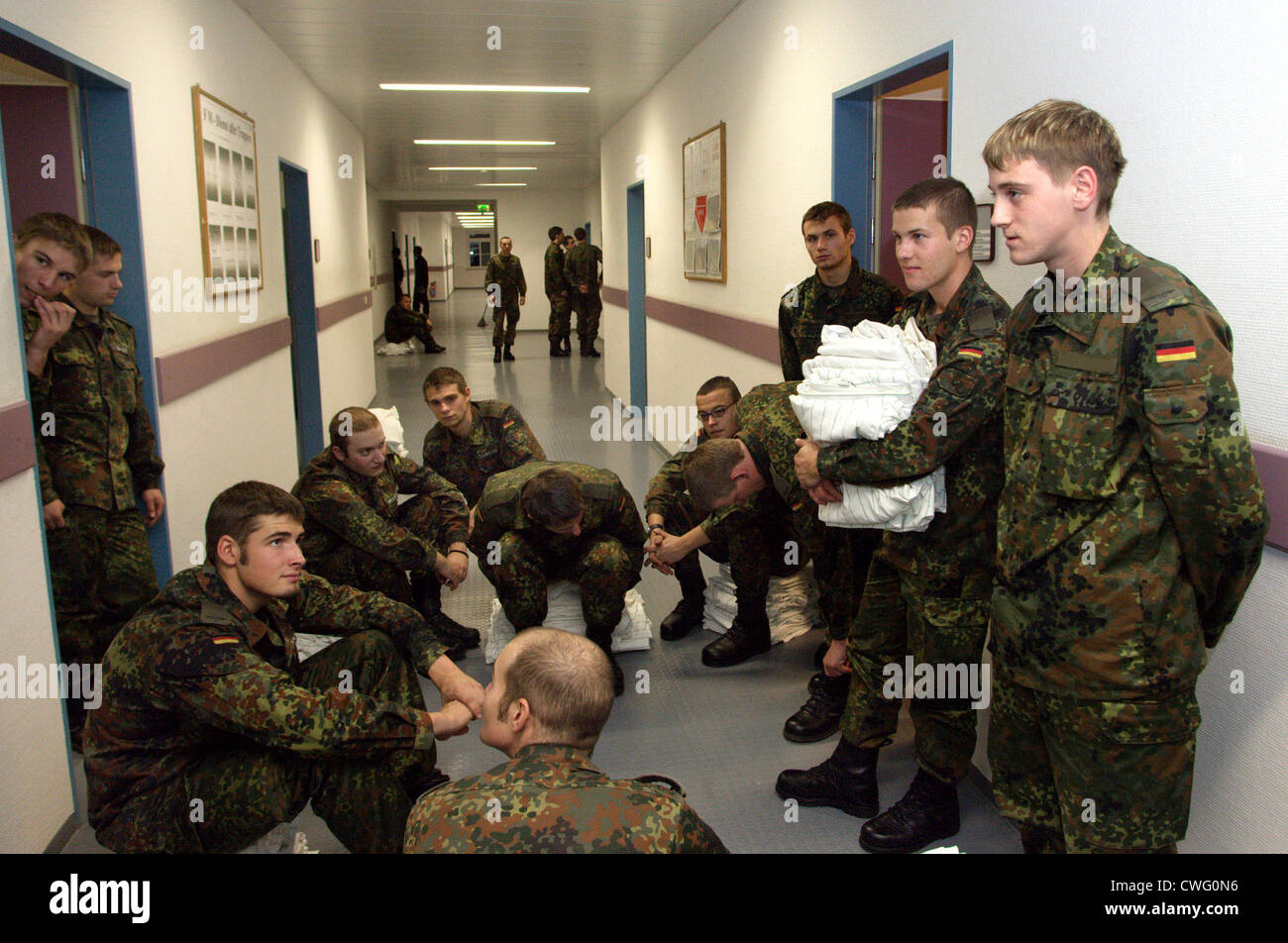 La formation de base à l'armée Banque D'Images