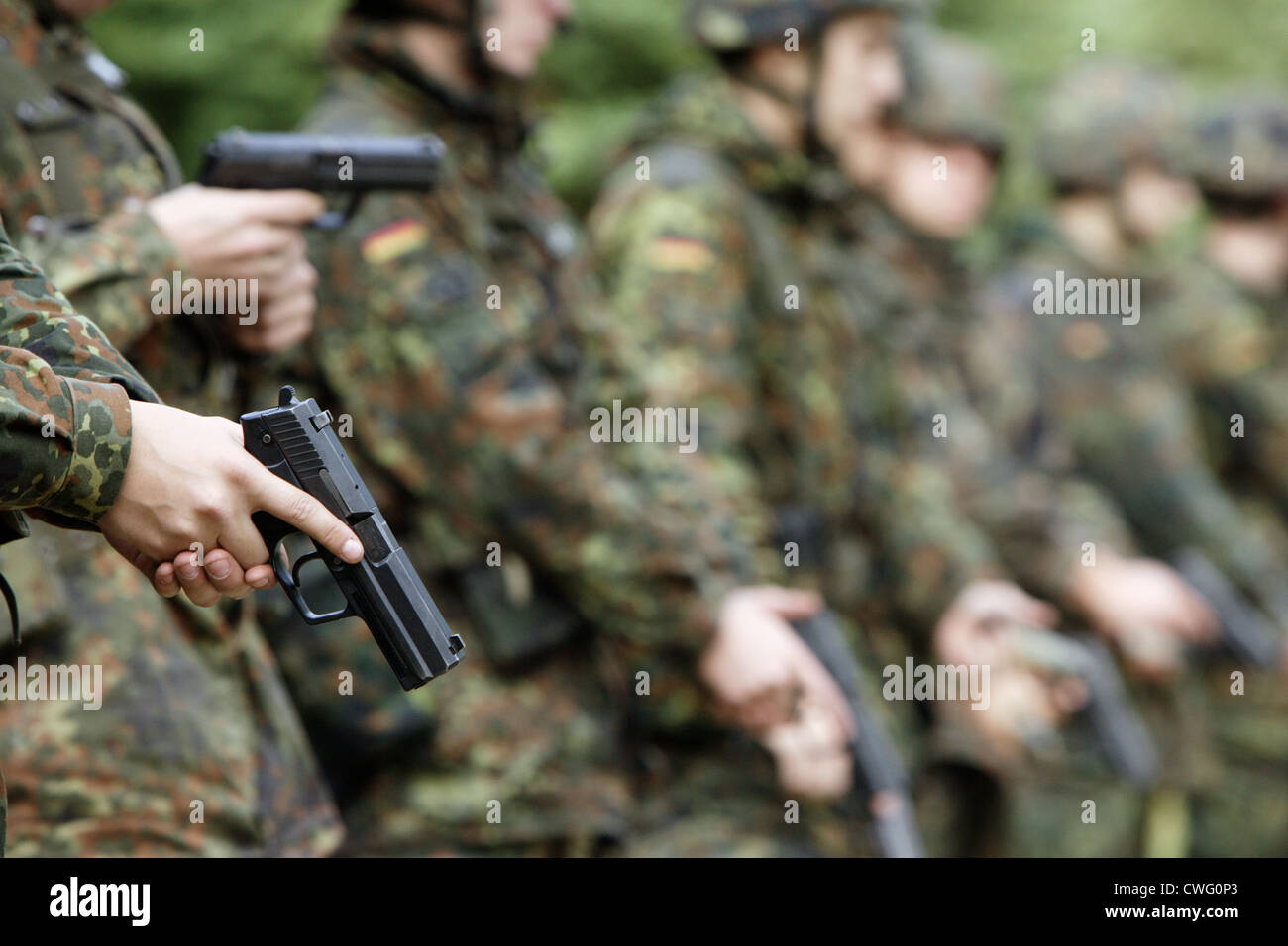 La formation de base à l'armée Banque D'Images