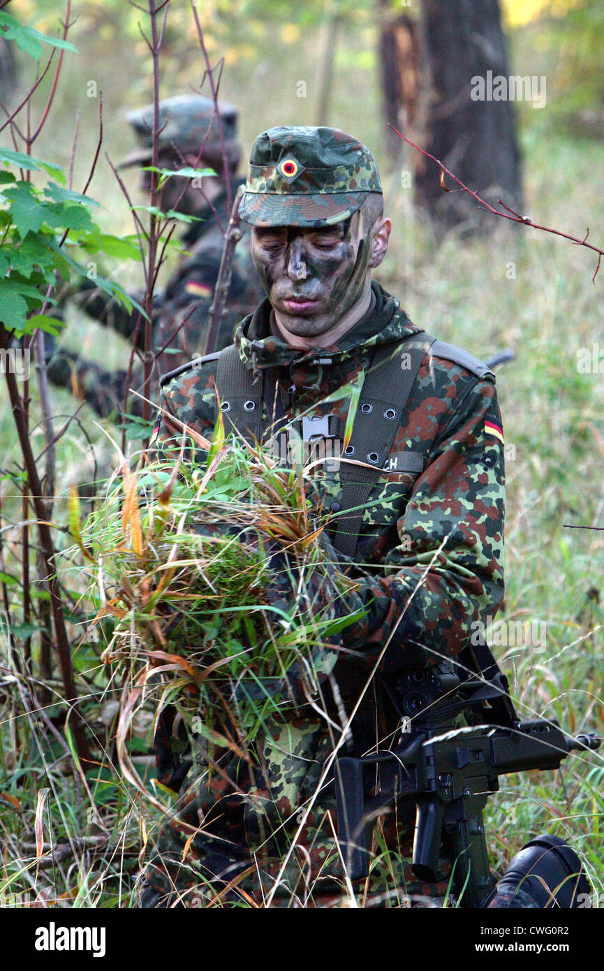 La formation de base à l'armée Banque D'Images