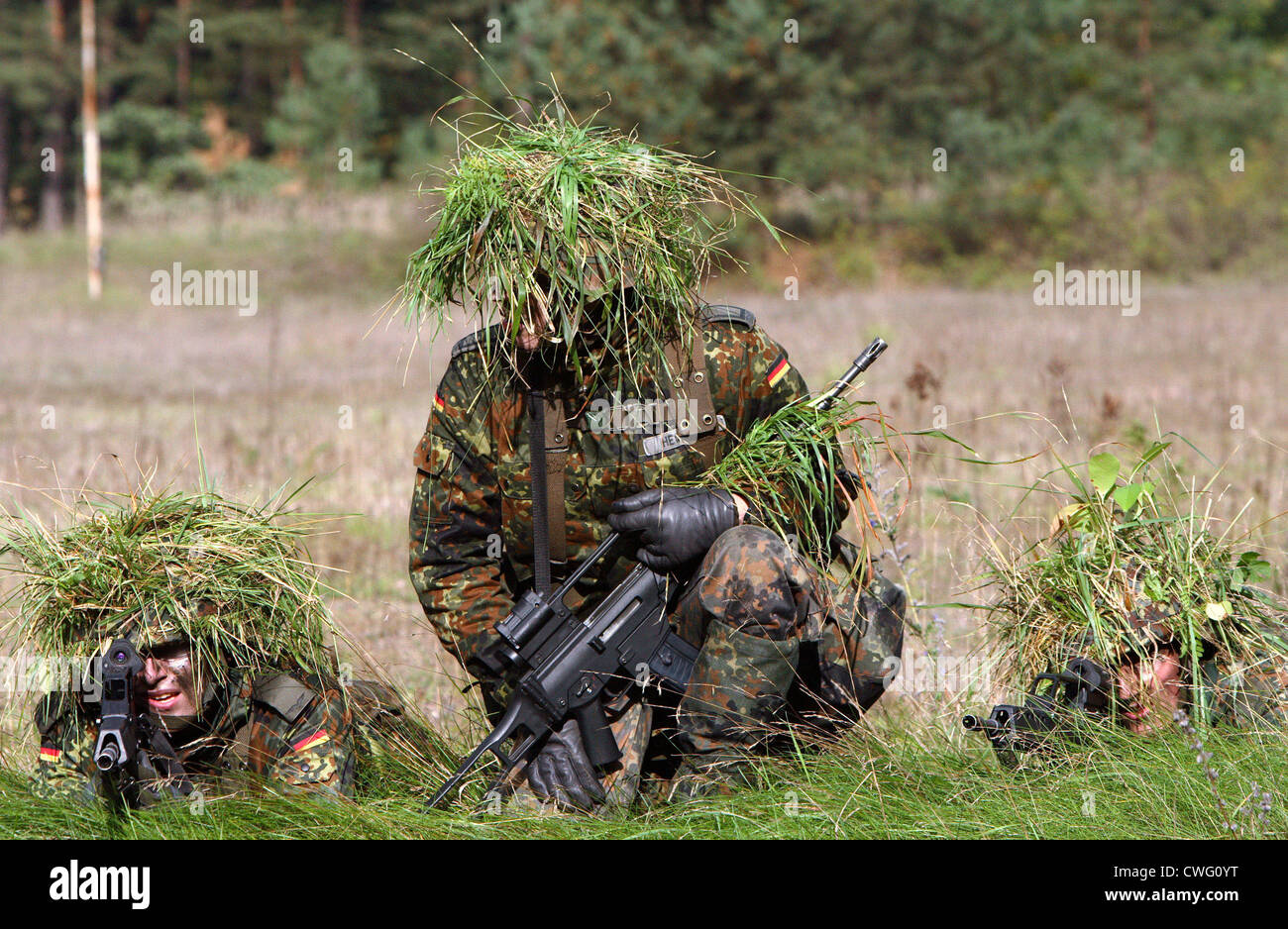 La formation de base à l'armée Banque D'Images