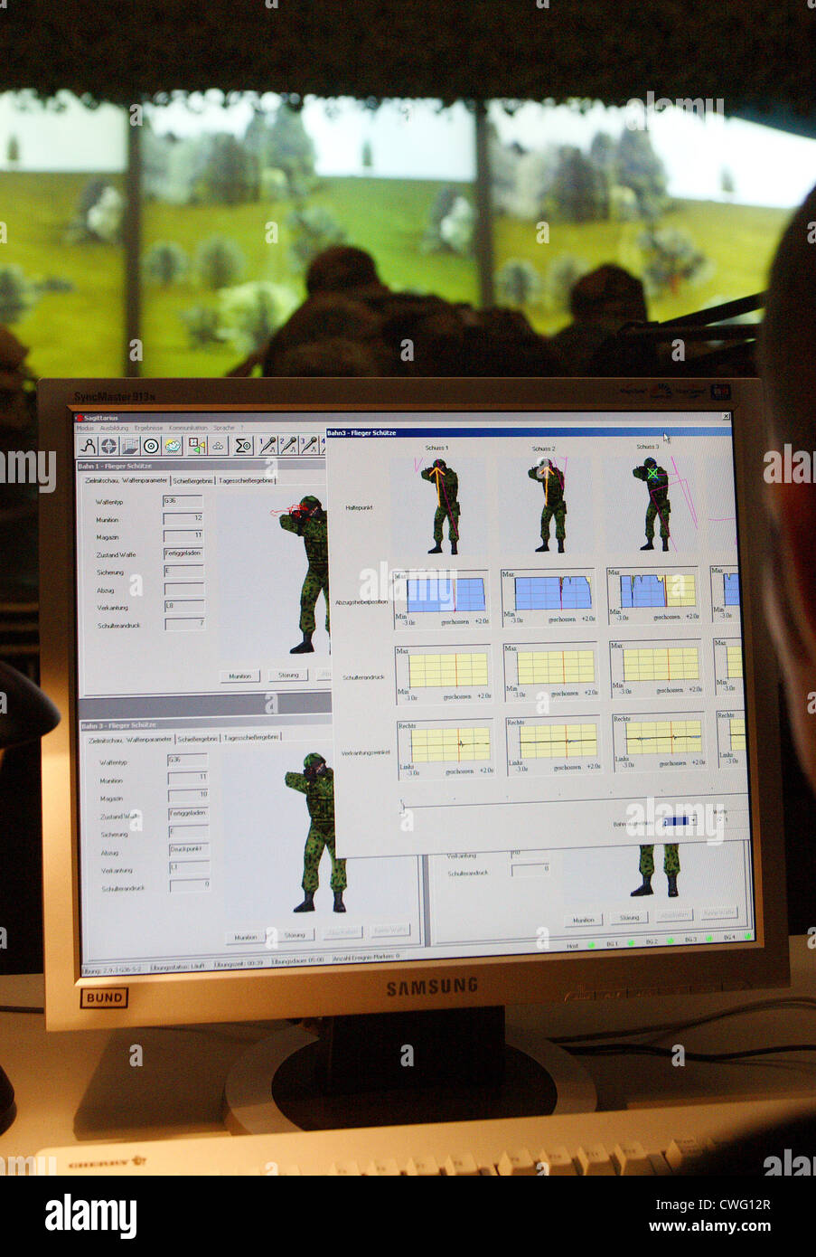 La formation de base à l'armée Banque D'Images