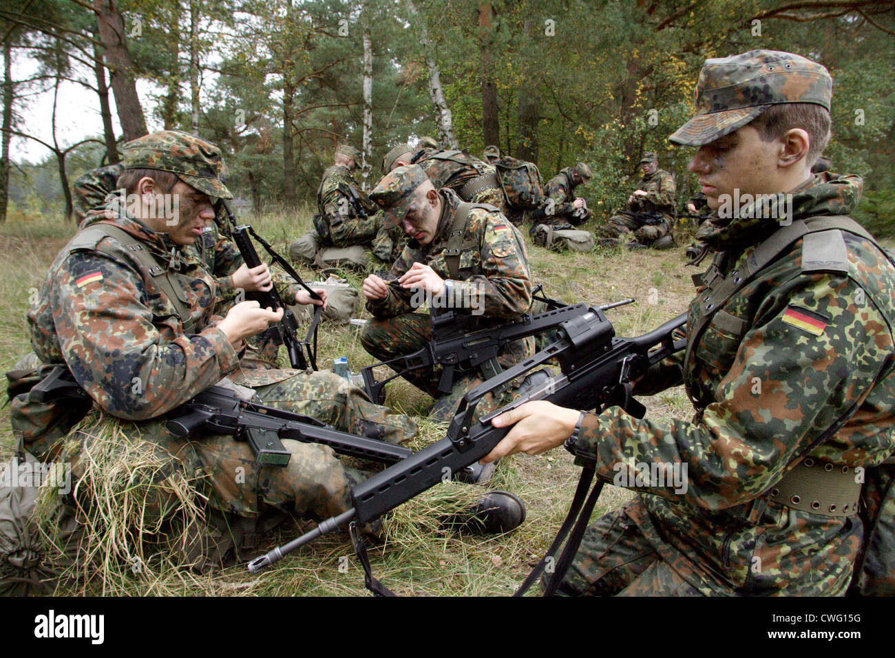 La formation de base à l'armée Banque D'Images