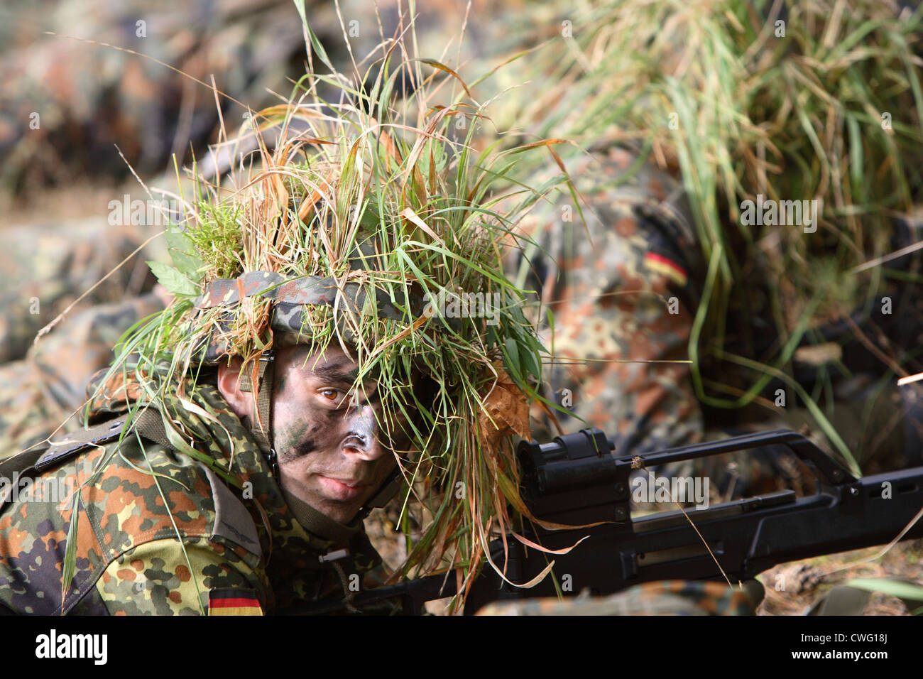La formation de base à l'armée Banque D'Images