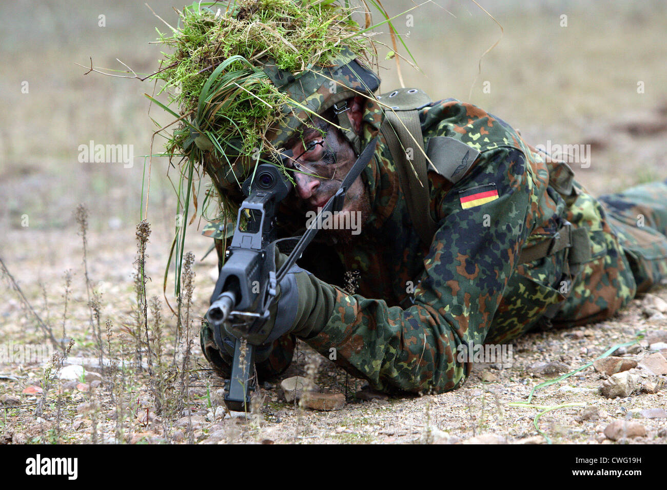 La formation de base à l'armée Banque D'Images