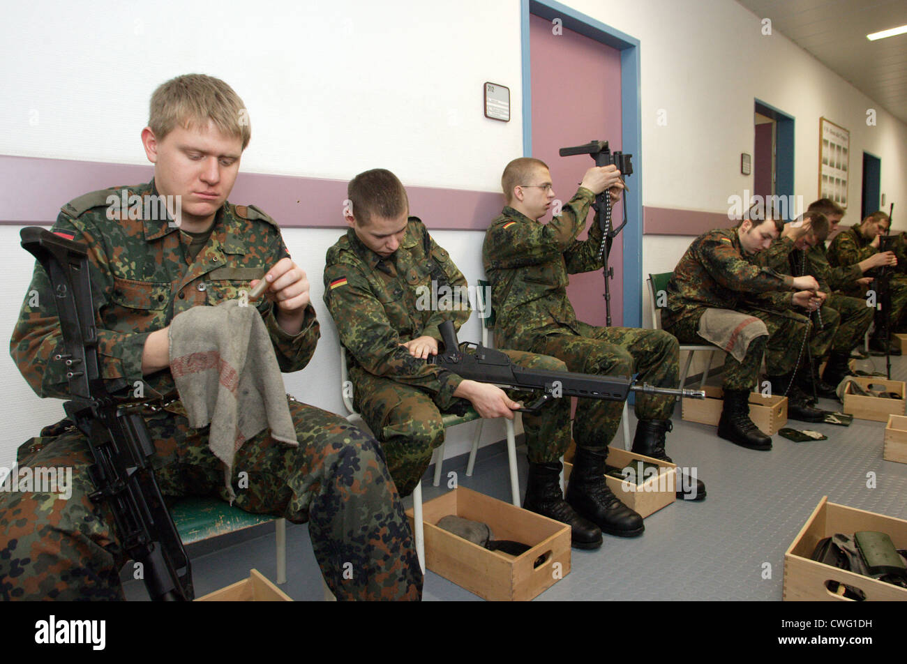 La formation de base à l'armée Banque D'Images