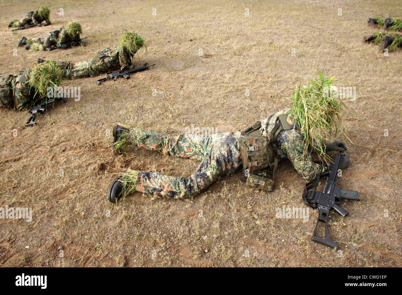 La formation de base à l'armée Banque D'Images