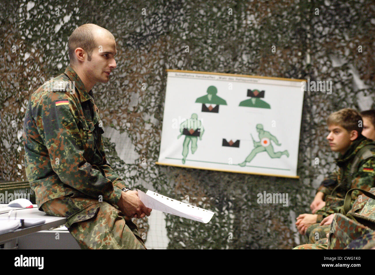 La formation de base à l'armée Banque D'Images