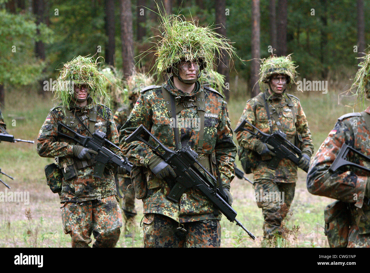 La formation de base à l'armée Banque D'Images