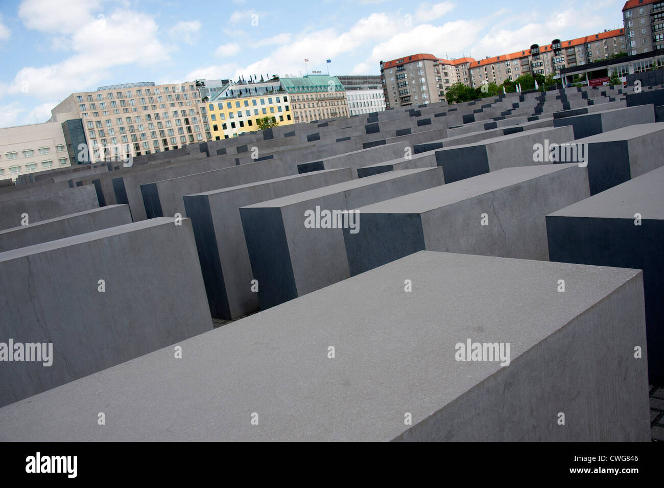 L'Holocaust Memorial, Berlin, Allemagne. Banque D'Images