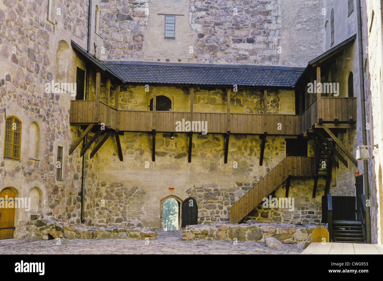 Détail architectural de le château de Turku, Finlande Banque D'Images