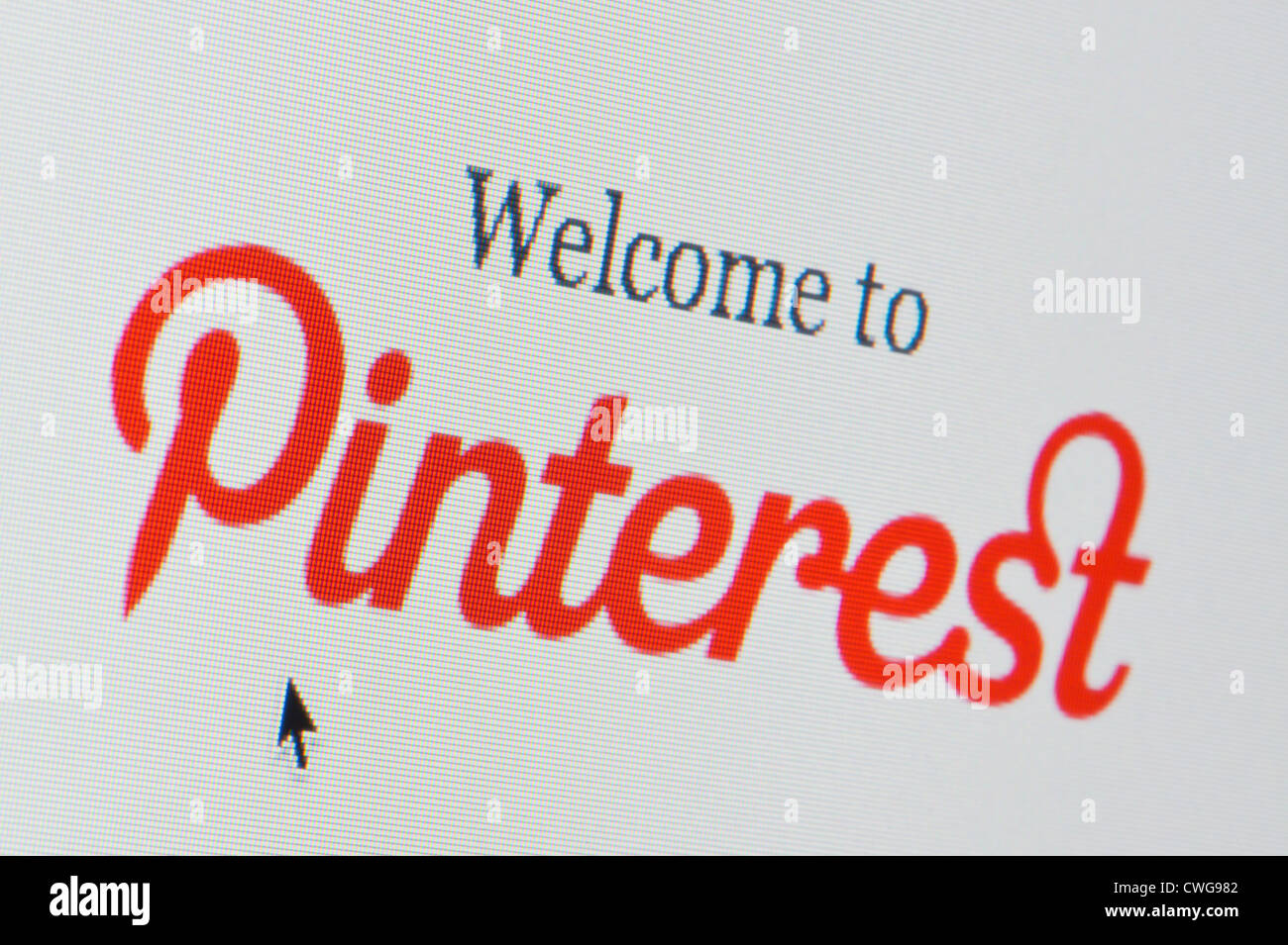 De près de l'logo Pinterest comme vu sur son site web. (Usage éditorial uniquement : -Print, télévision, e-book et le comité éditorial du site). Banque D'Images