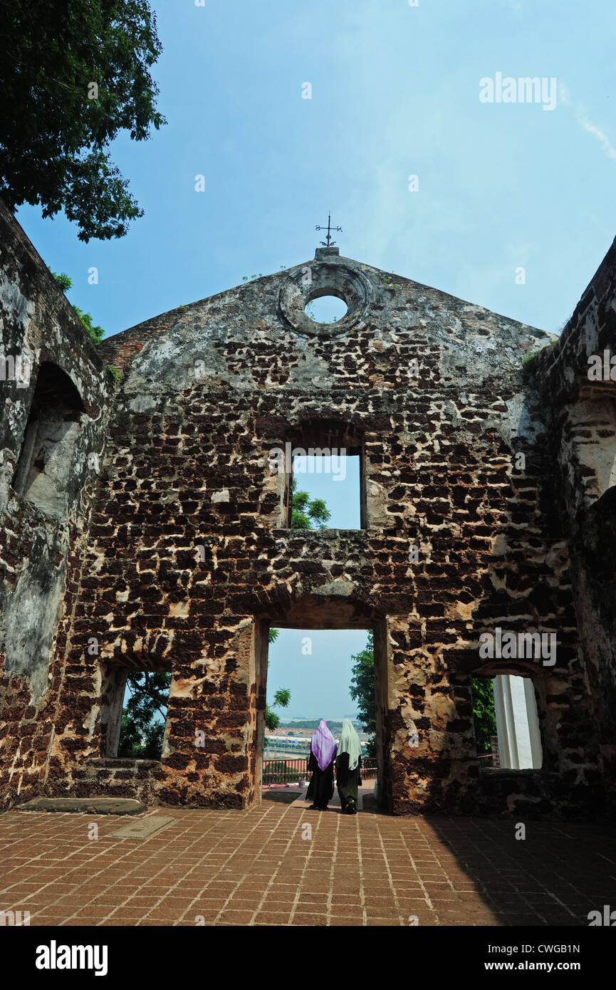 La Malaisie, Malacca, old dutch house et cimetière Banque D'Images