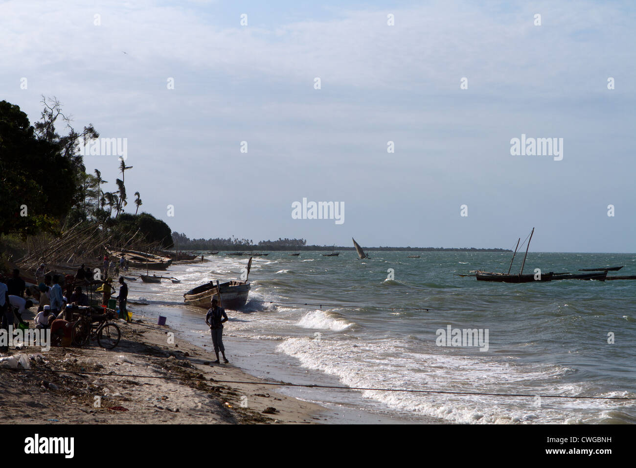 Plage à Bagamoyo, Tanzanie Banque D'Images