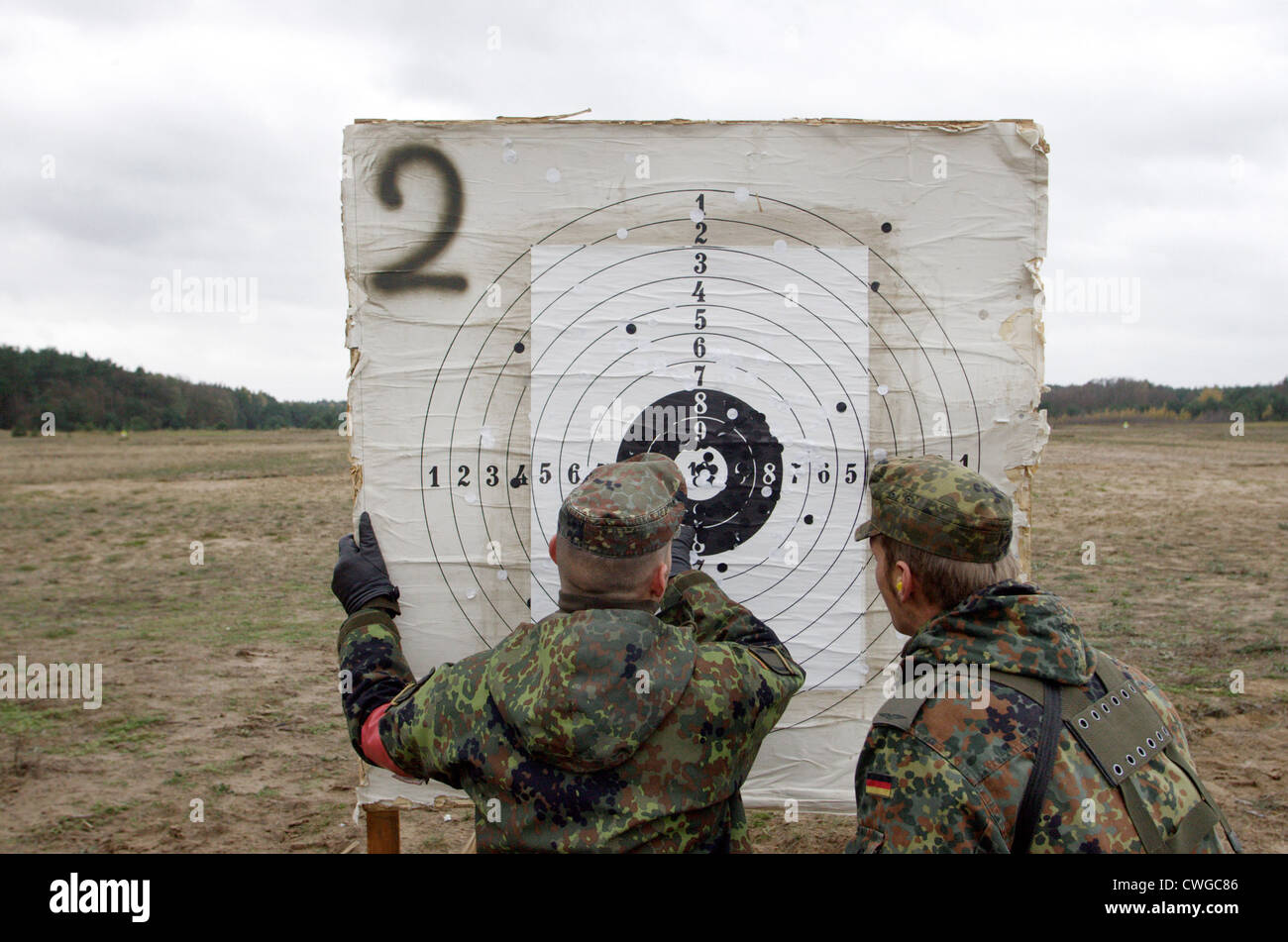 La formation de base à l'armée Banque D'Images