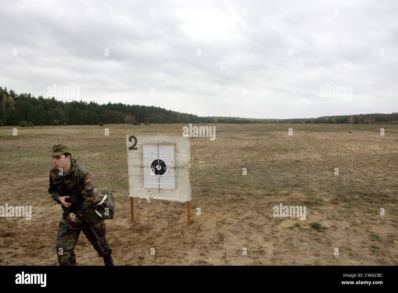 La formation de base à l'armée Banque D'Images