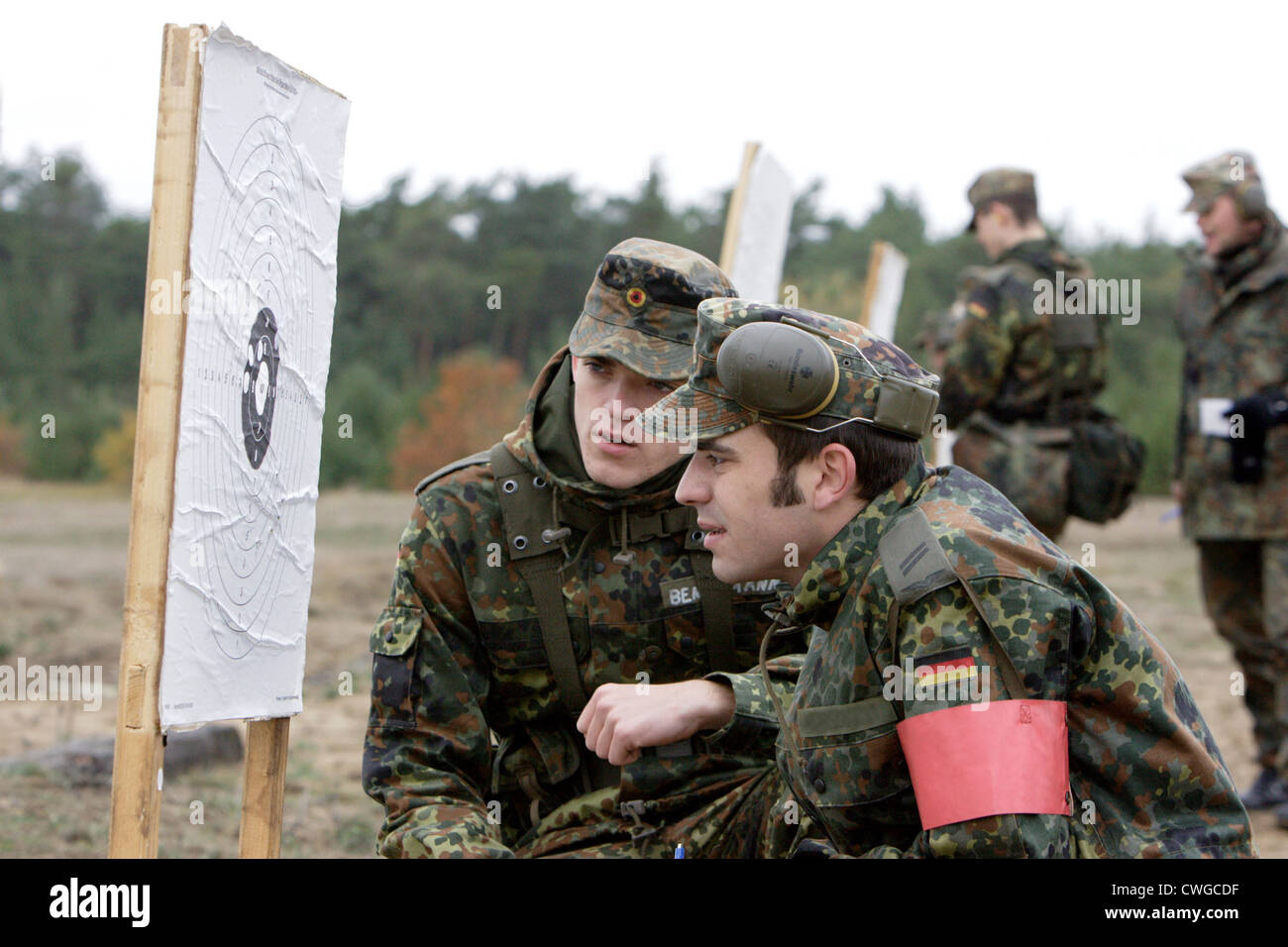 La formation de base à l'armée Banque D'Images